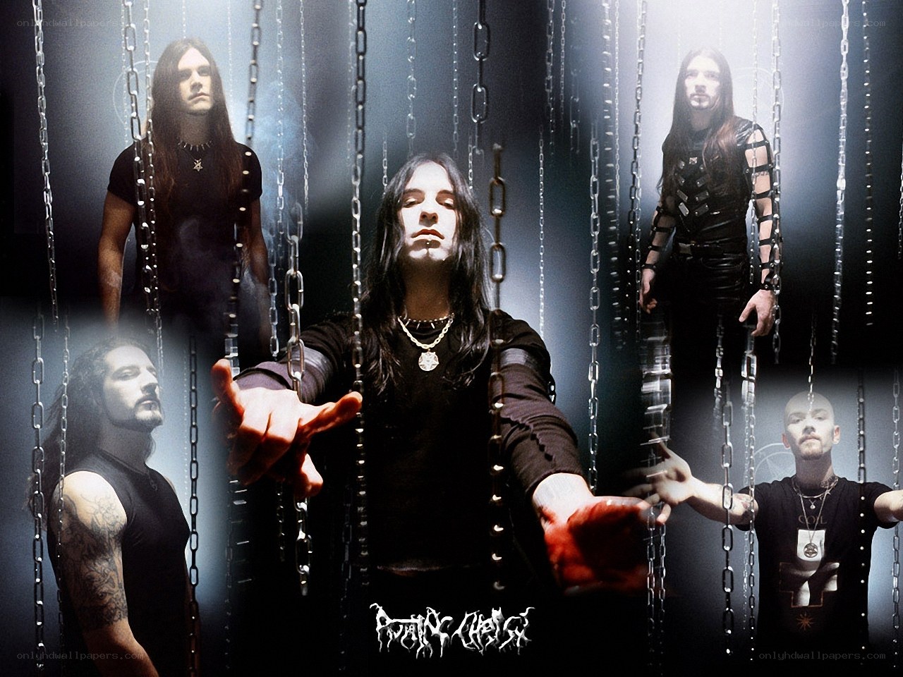 band with chains and blood