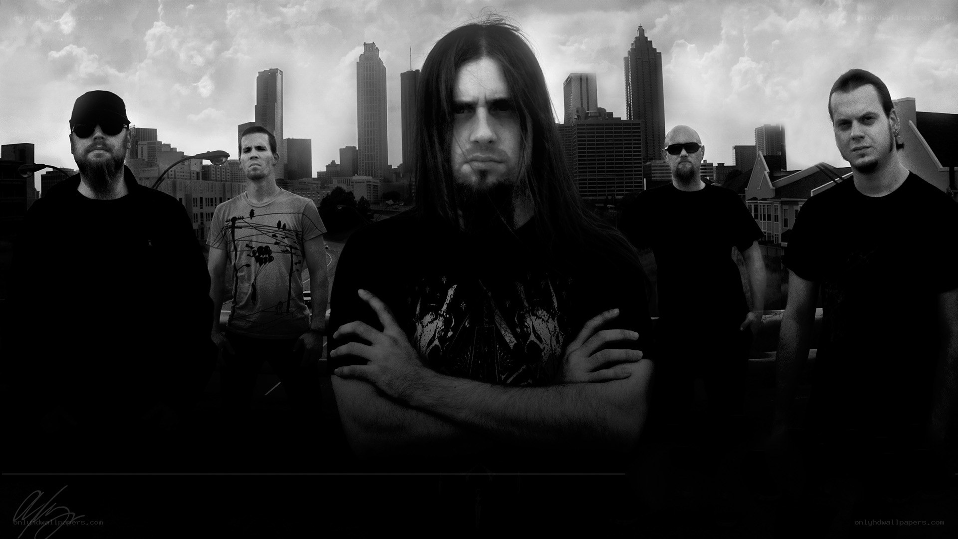 band with city skyline