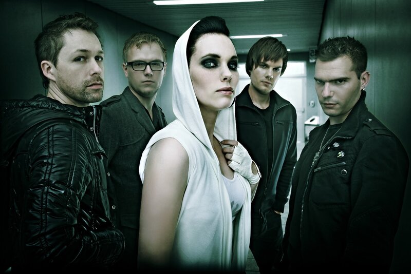 band with female lead in white hood