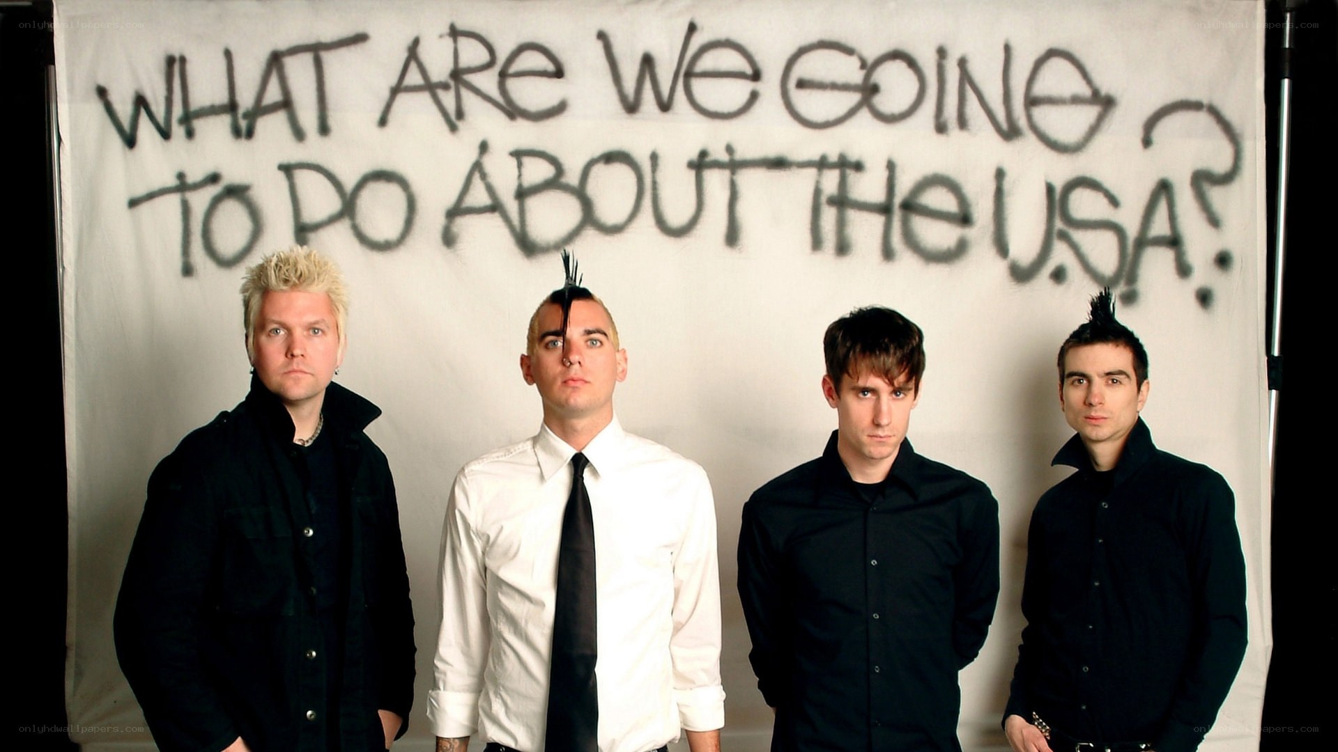 band with graffiti backdrop
