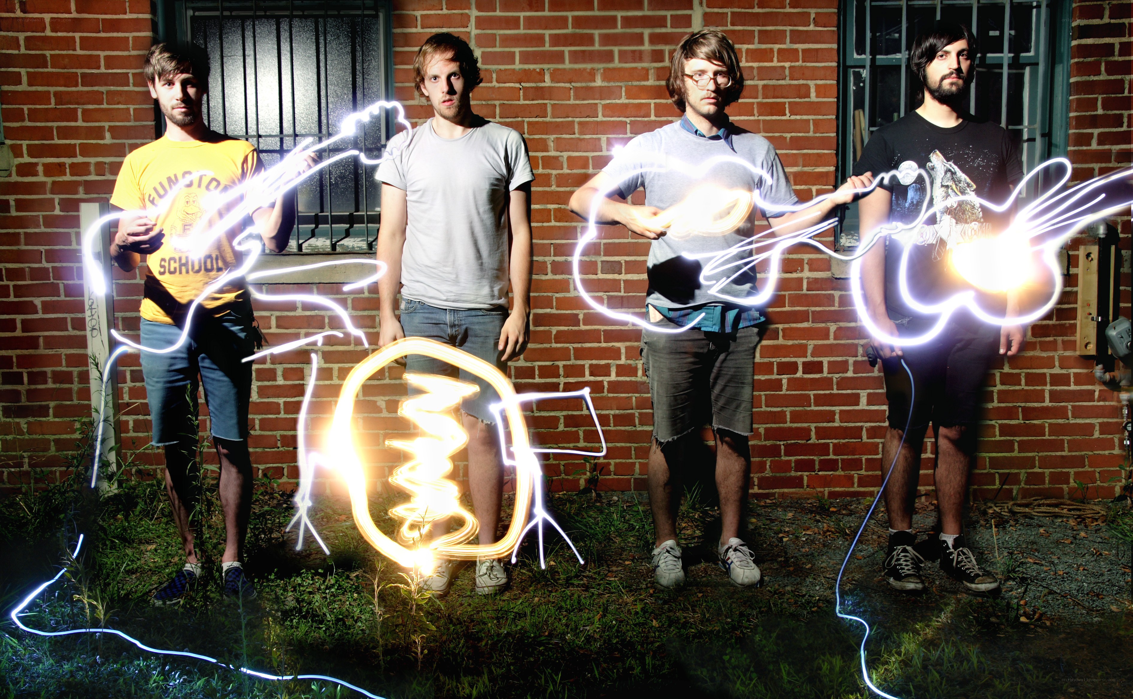 band with light painting