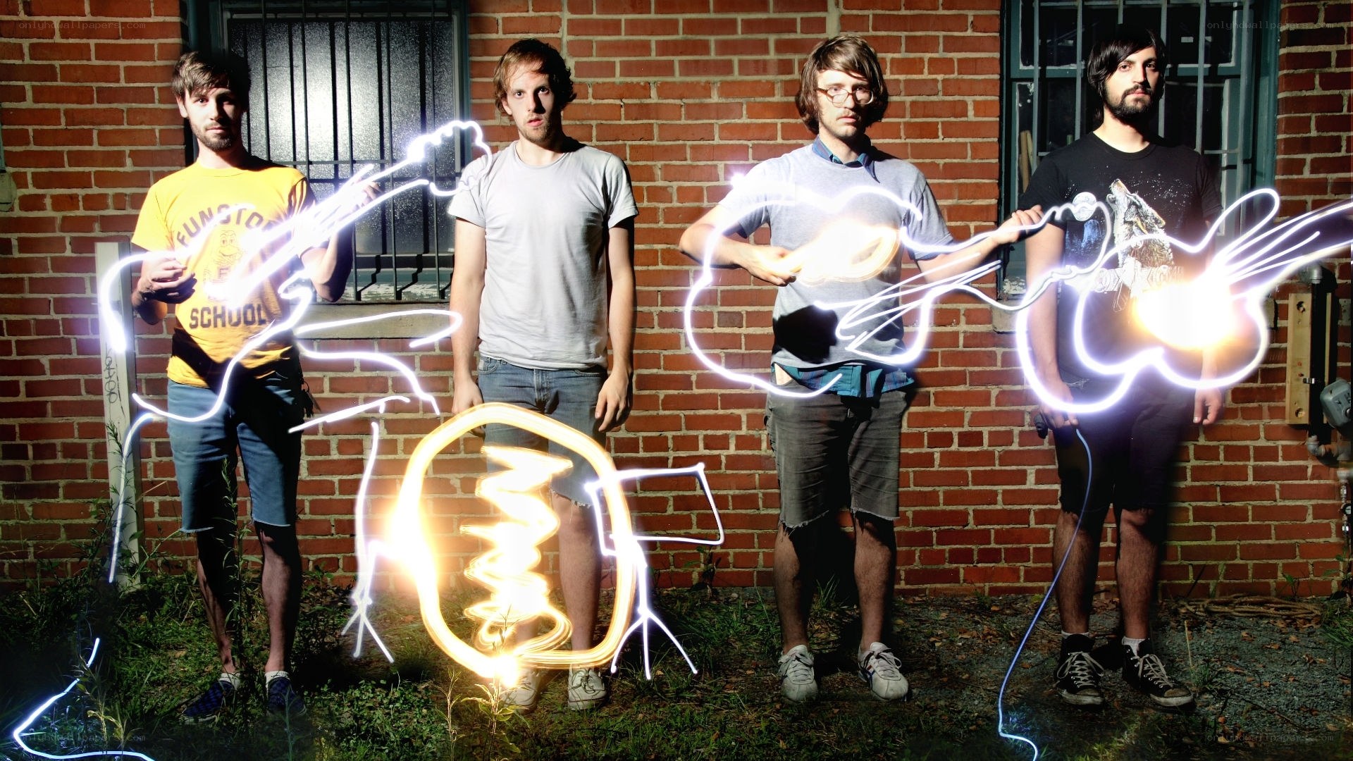 band with light painting