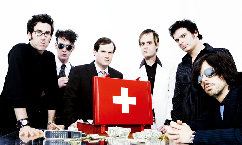 band with medical kit and money