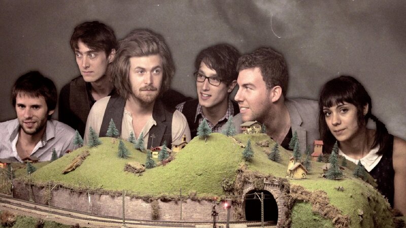 band with model landscape
