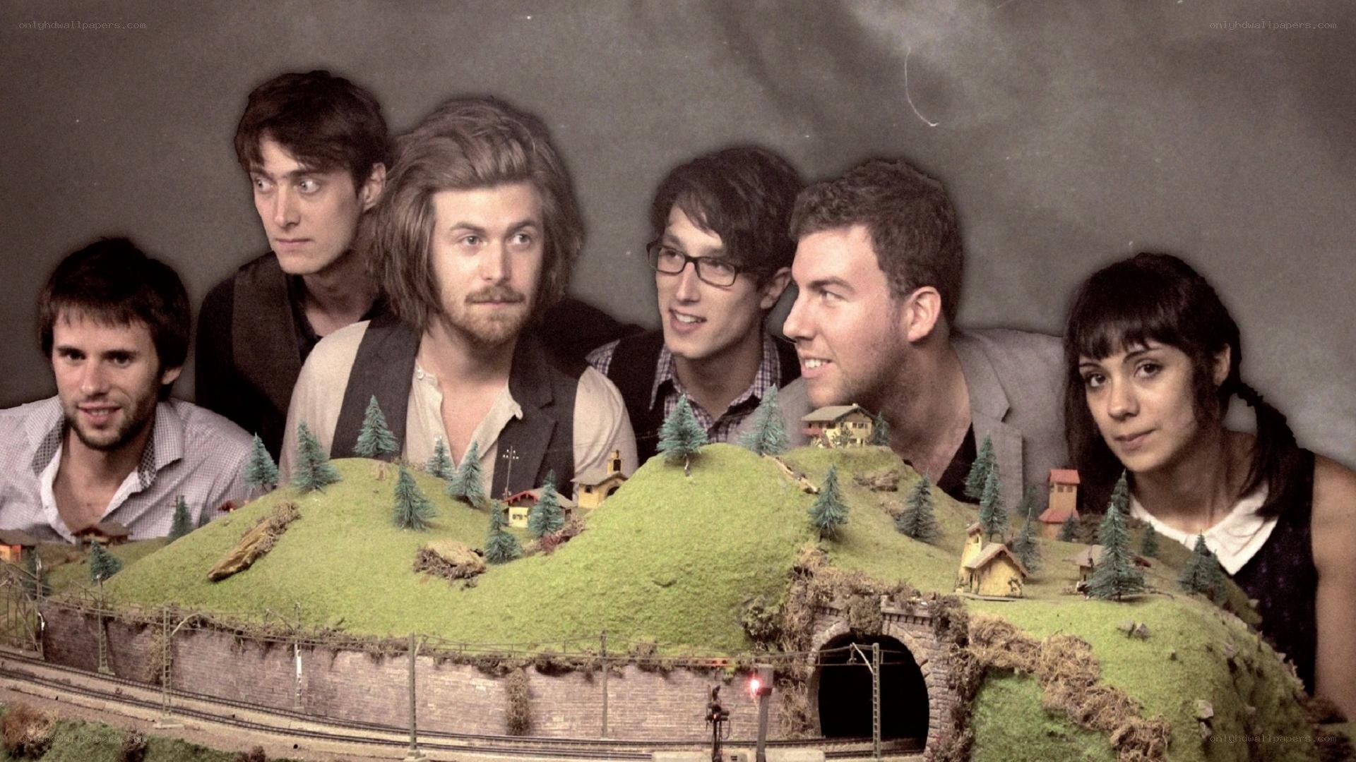 band with model landscape