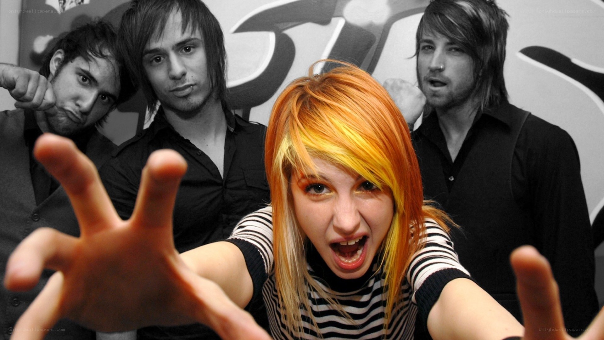 band with orange-haired singer