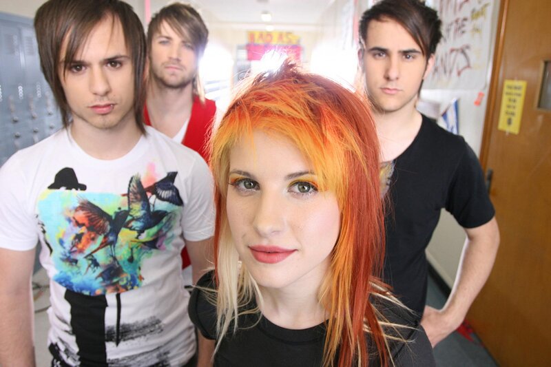 band with red-haired woman