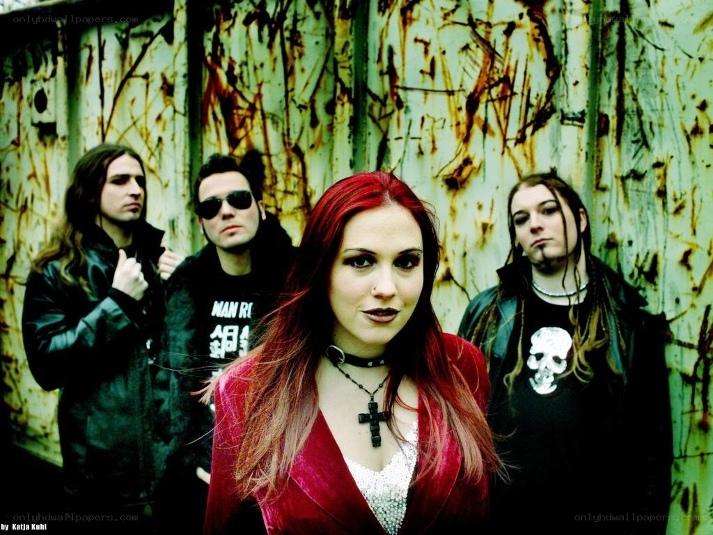 band with red-haired woman