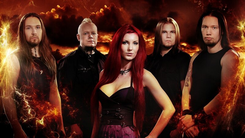 Band with Red-haired Woman — Red, Dramatic