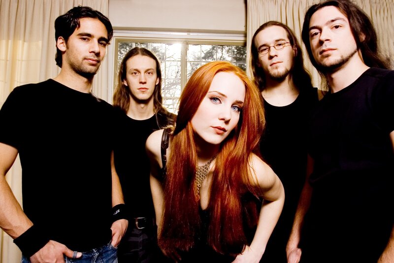 Band with Red-haired Woman — Red, Serious