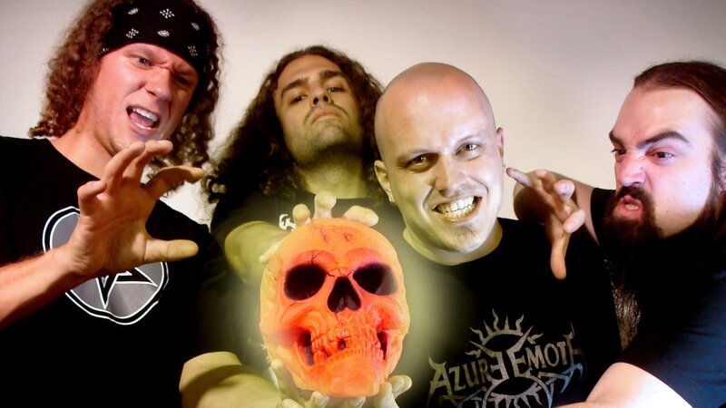 band with skull prop