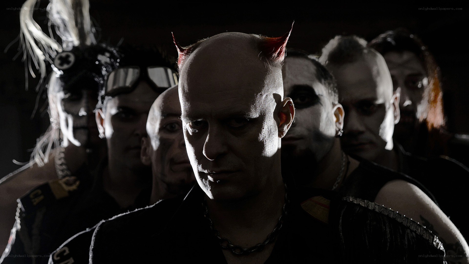 band with theatrical makeup