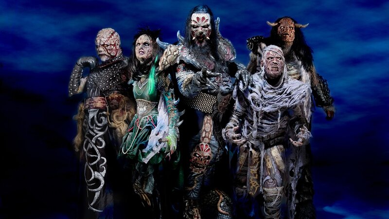 band with theatrical makeup and costumes