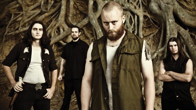 band with tree roots background