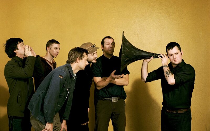 band with vintage megaphone