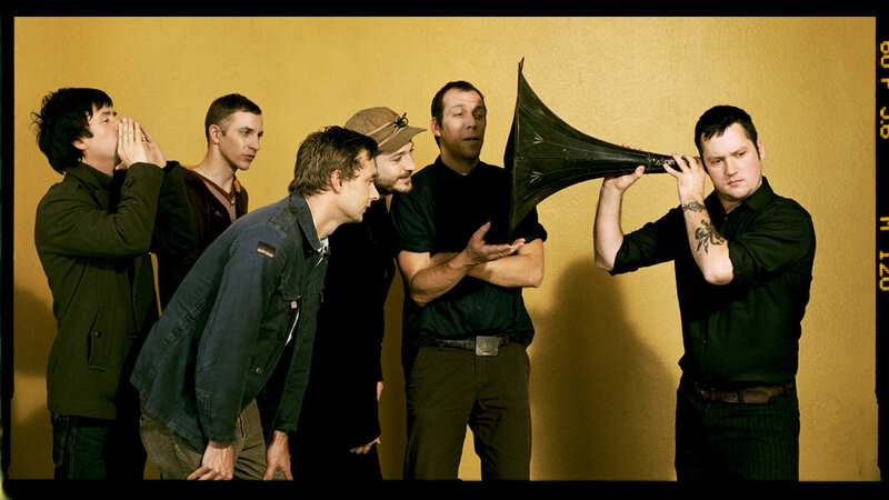 band with vintage megaphone