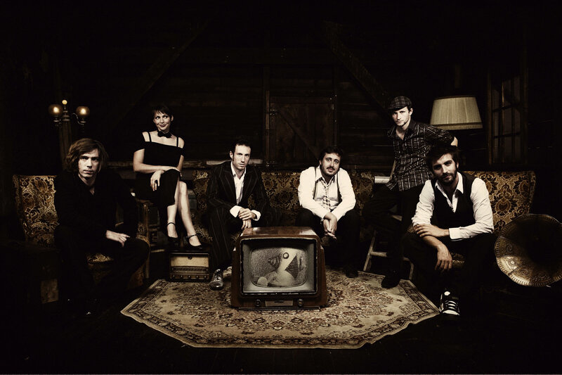 band with vintage TV