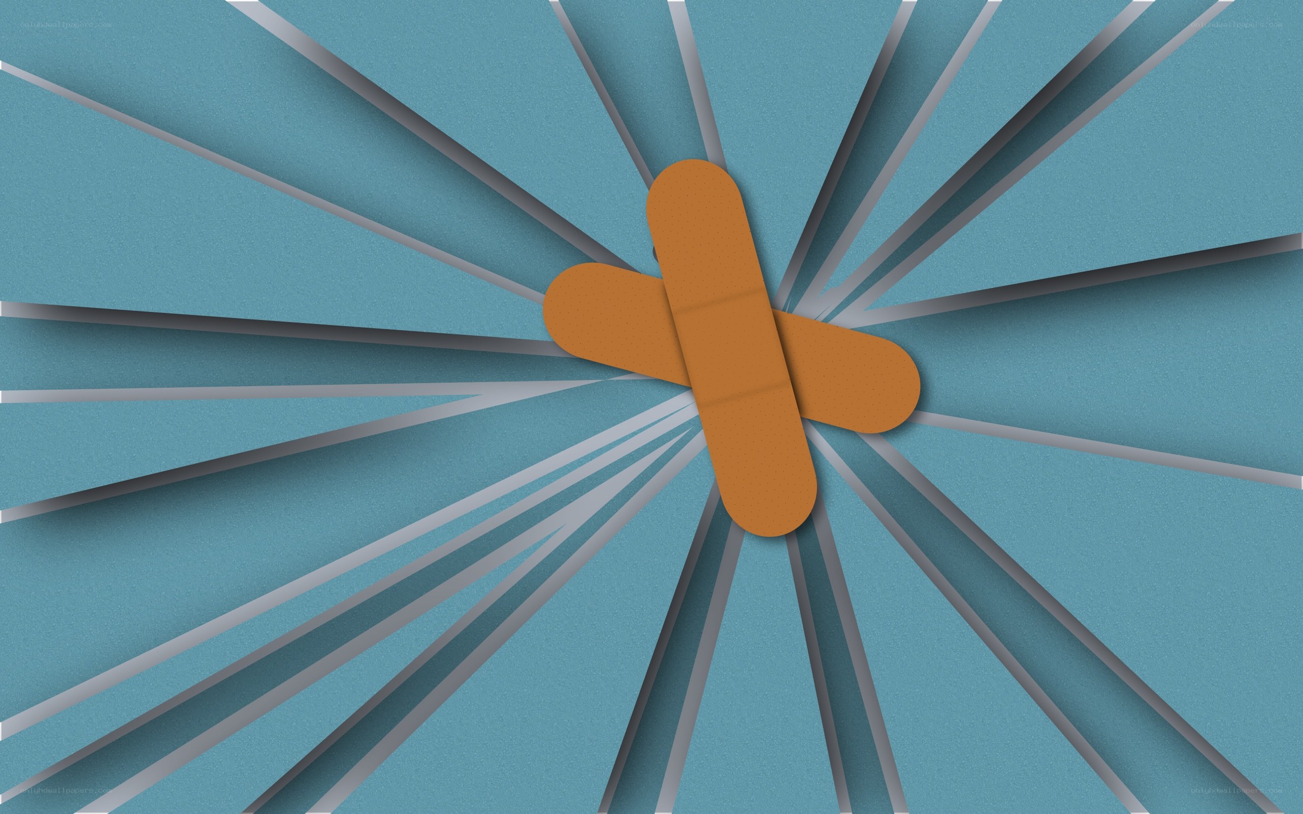 bandage on blue background