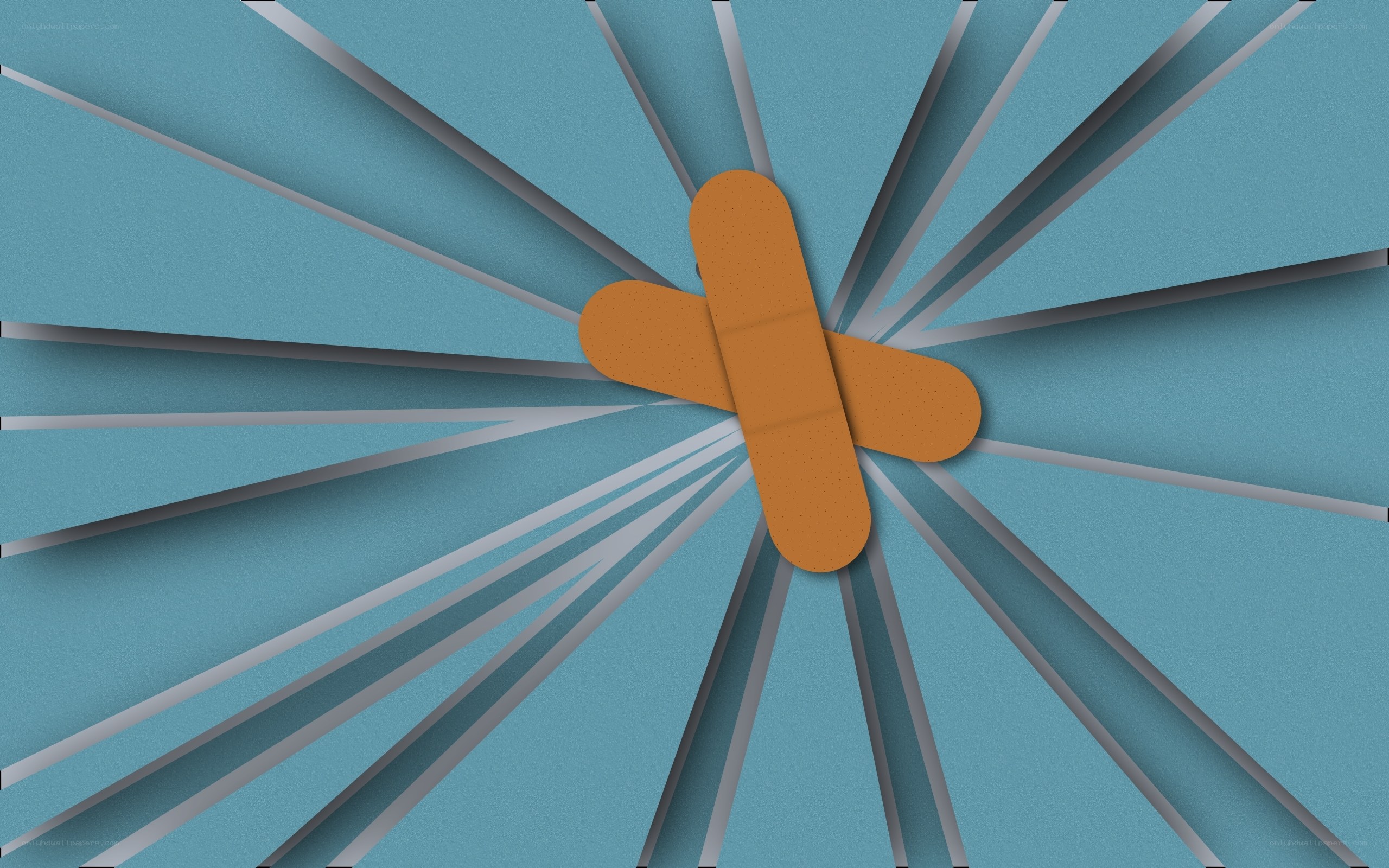 bandage on blue background