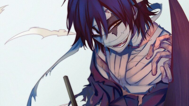Bandaged Anime Character — Purple