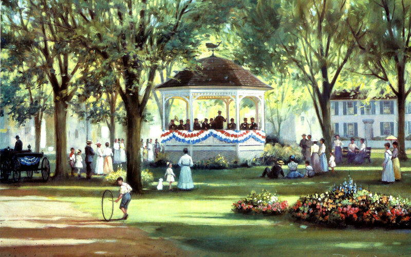 Bandstand in Park — Green