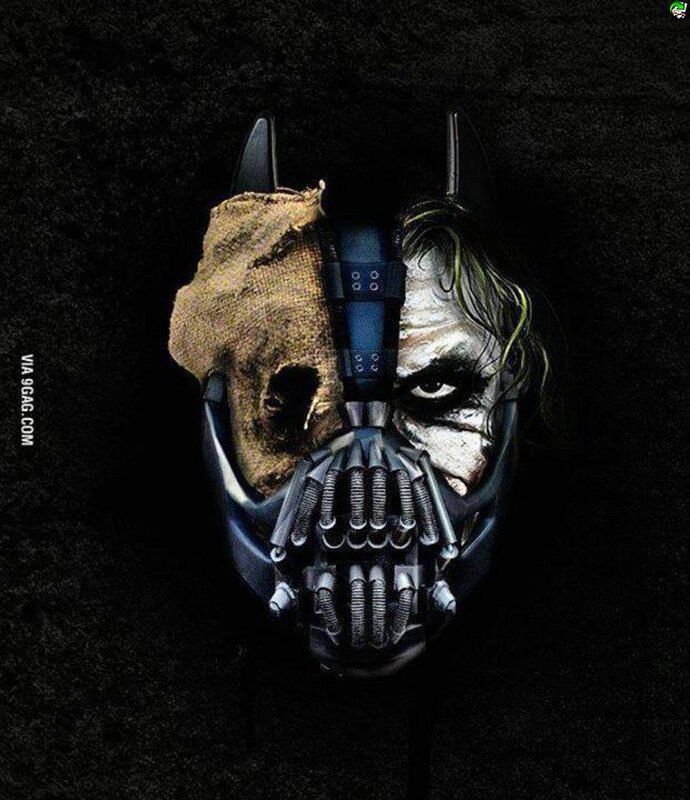 Bane and Joker mask fusion