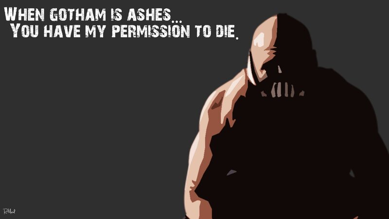 Bane Character Illustration — Black, Dramatic