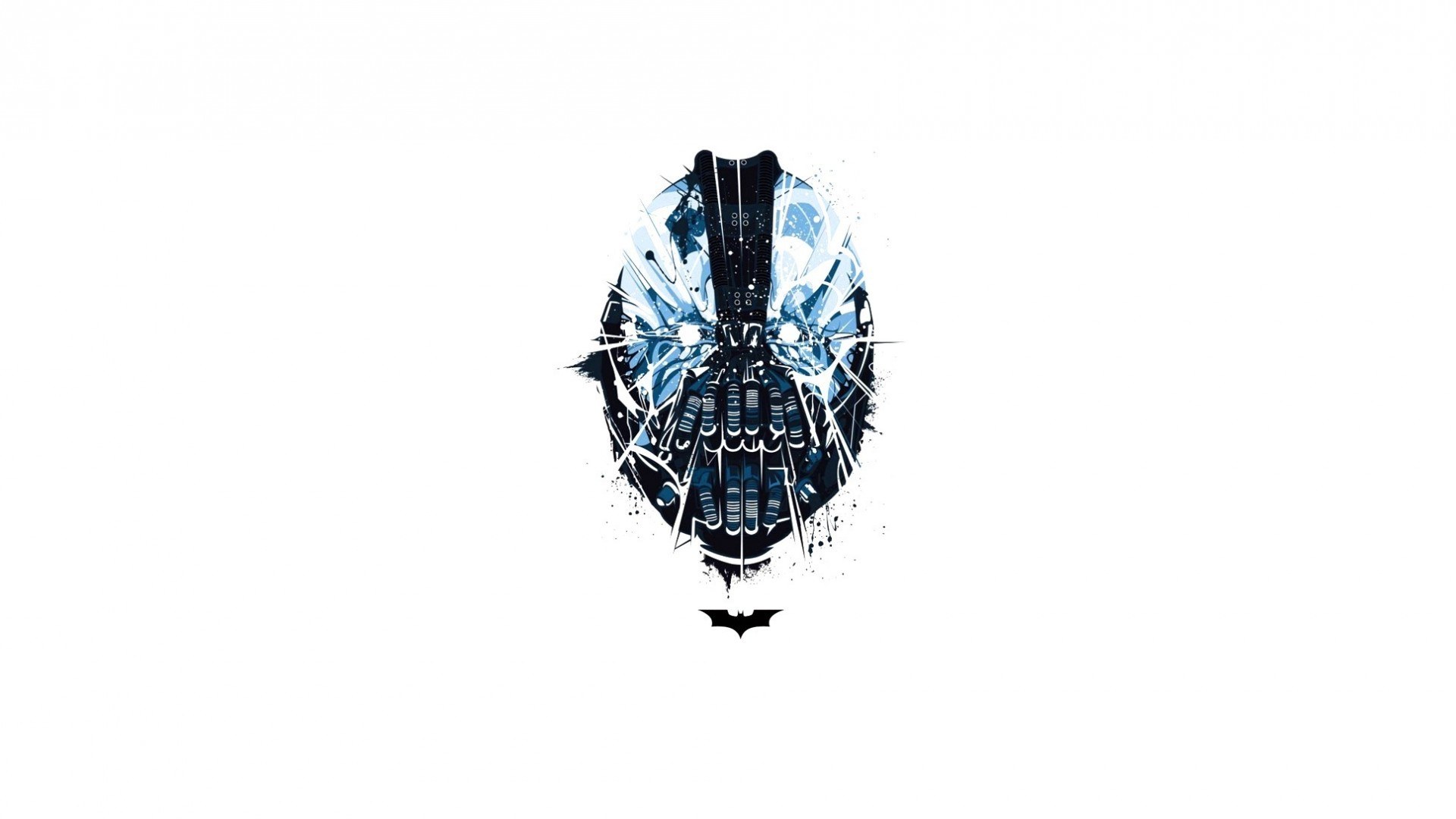 Bane mask art with bat symbol