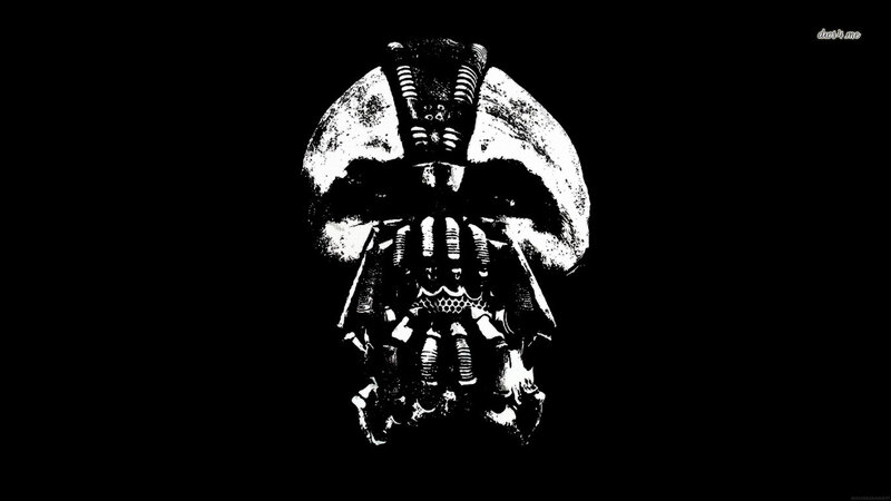 Bane Mask on Black Background