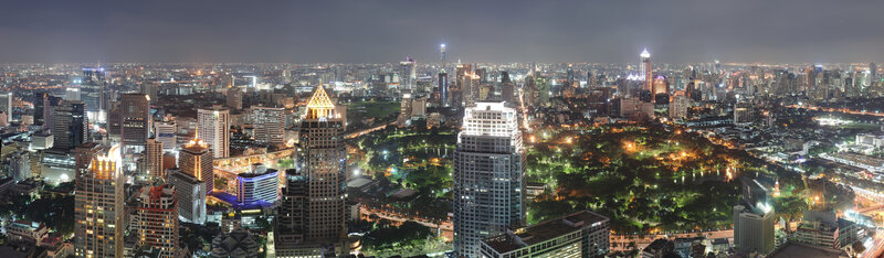 Bangkok city skyline at night