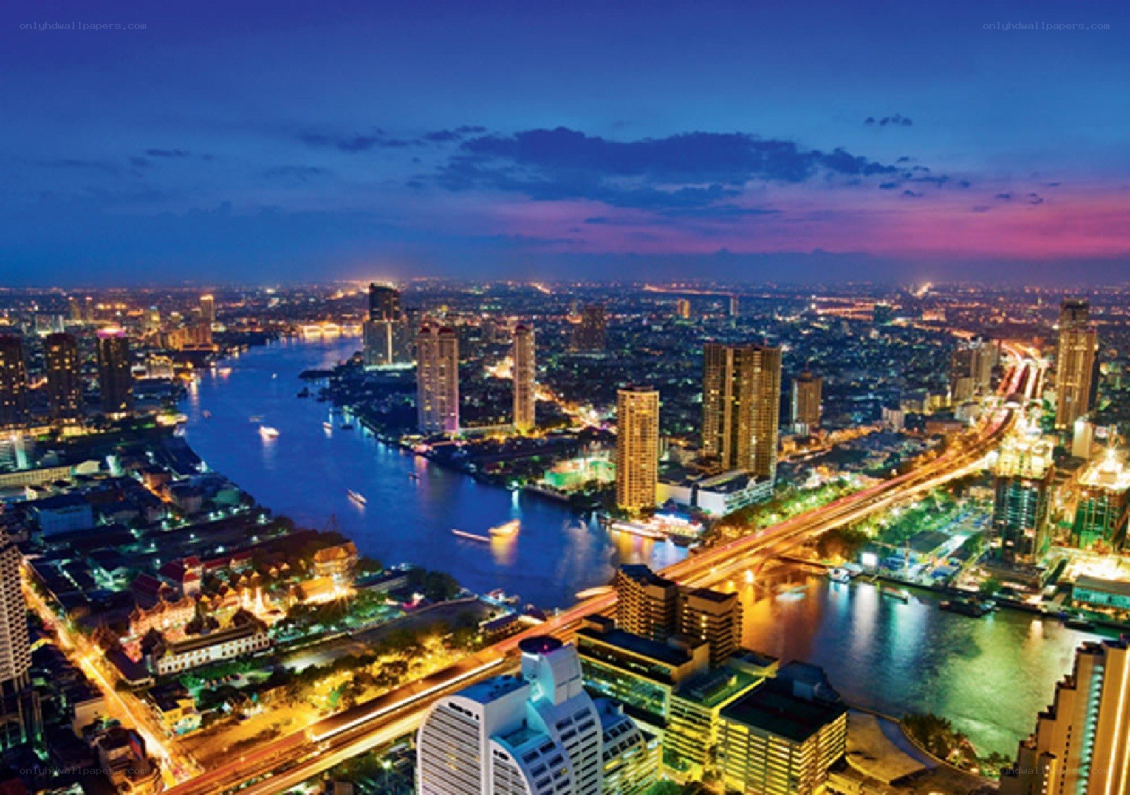 Bangkok cityscape at dusk