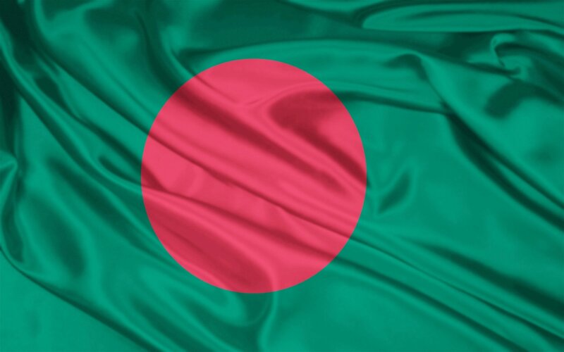 Bangladesh flag waving
