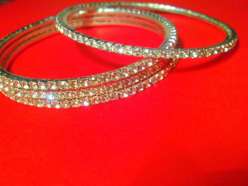 Bangles with rhinestones