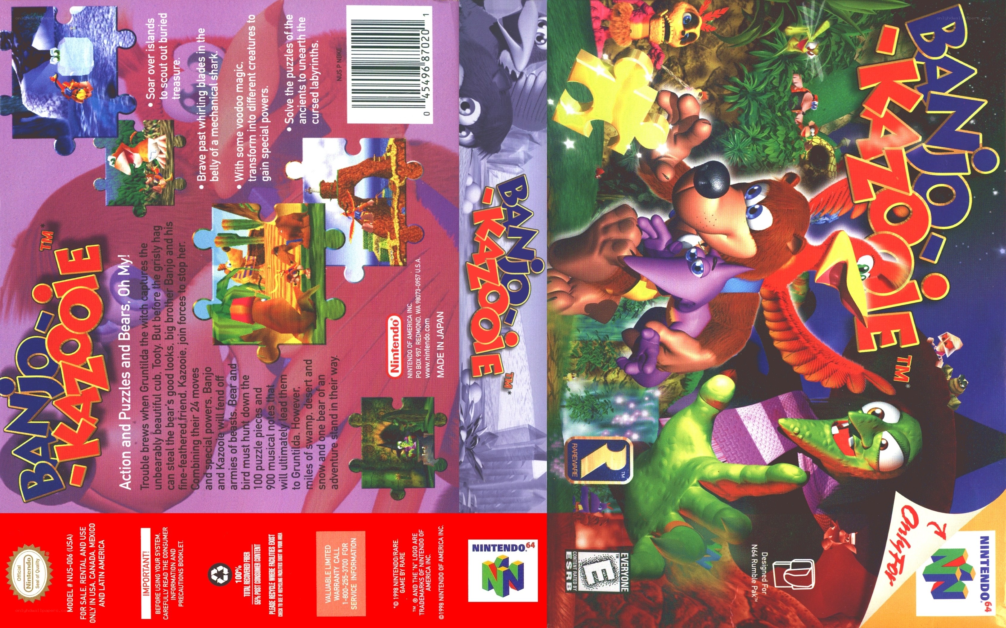 Banjo-Kazooie game box