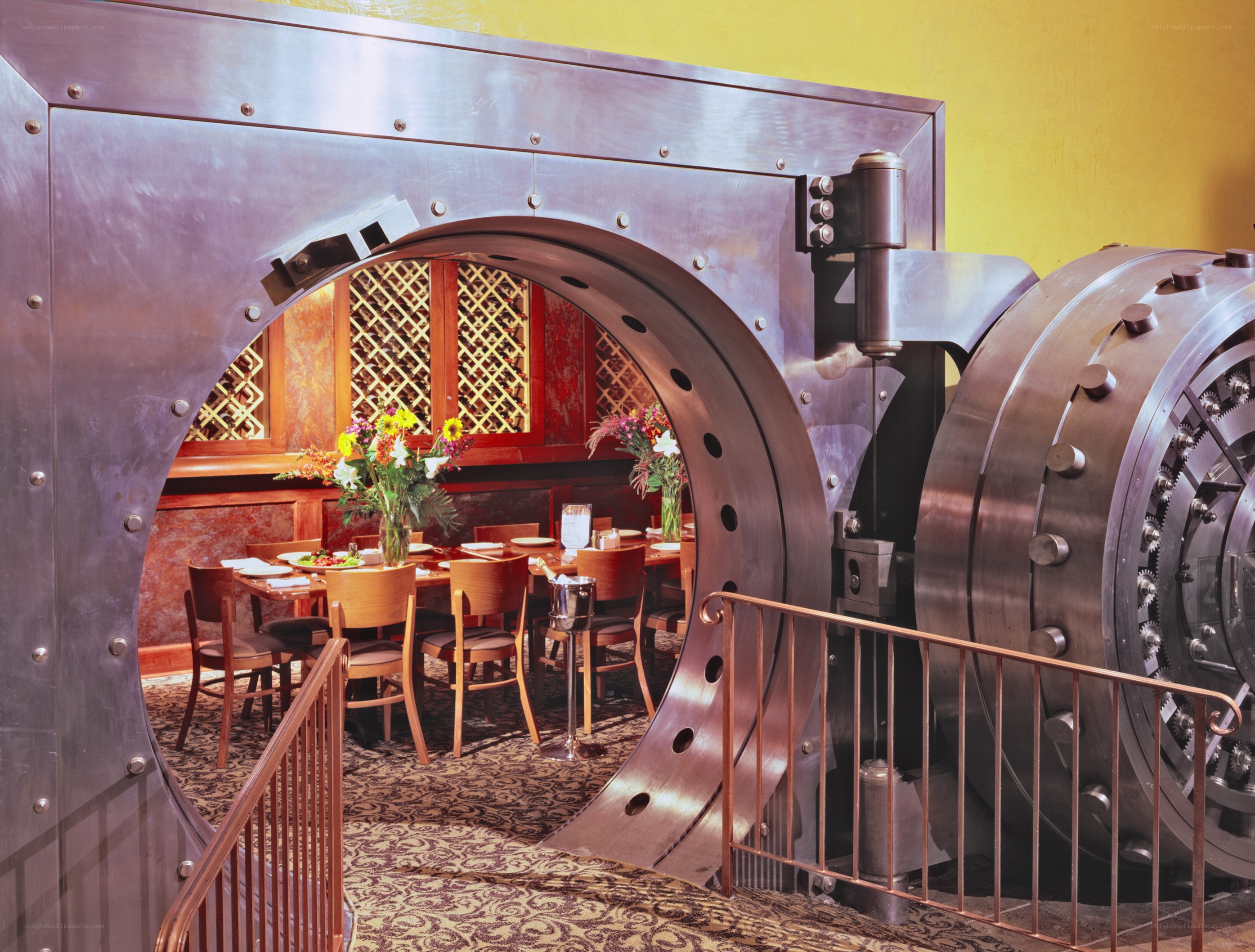 Bank vault dining room
