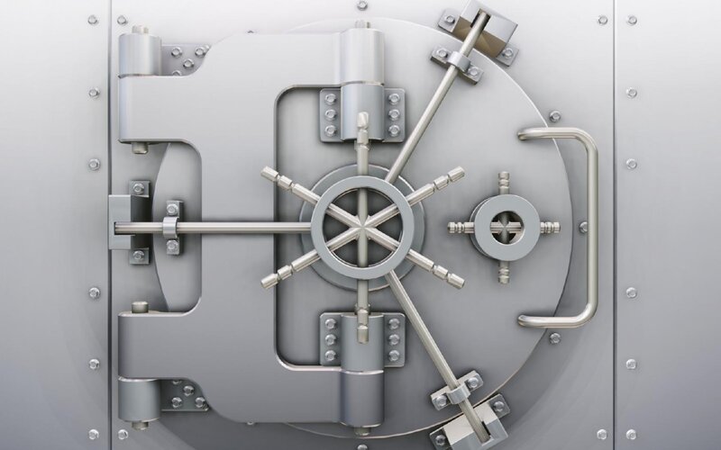 Bank Vault Door — Gray, Secure, 3d Render