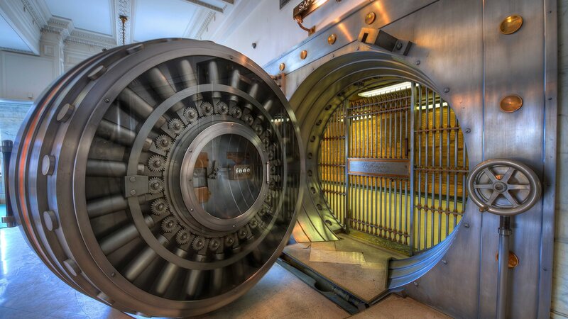 Bank Vault Door — Silver