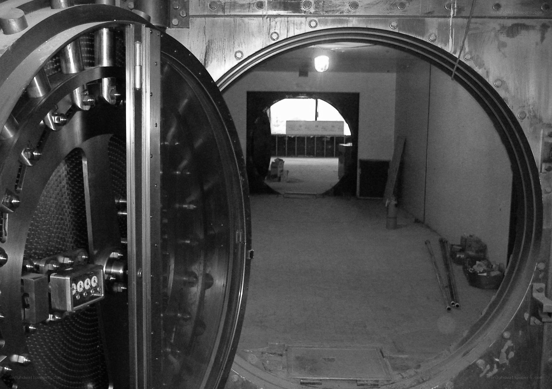 Bank vault interior