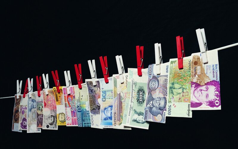 Banknotes on Clothesline
