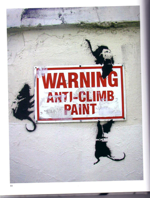 Banksy anti-climb graffiti