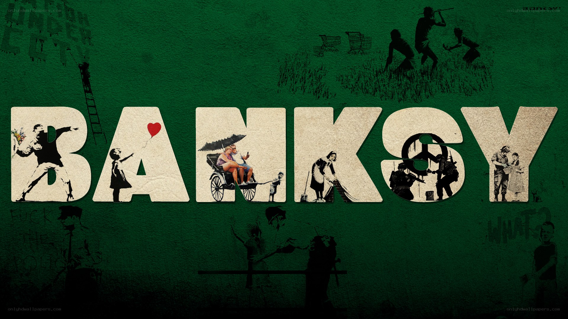 Banksy artwork collage