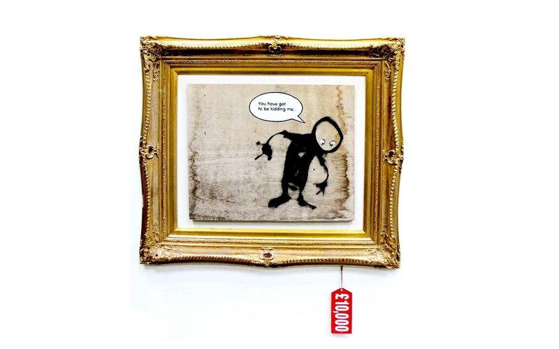 Banksy artwork with price tag