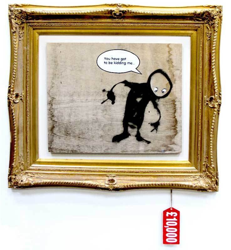 Banksy artwork with price tag