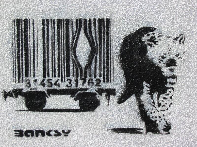 Banksy barcode graffiti