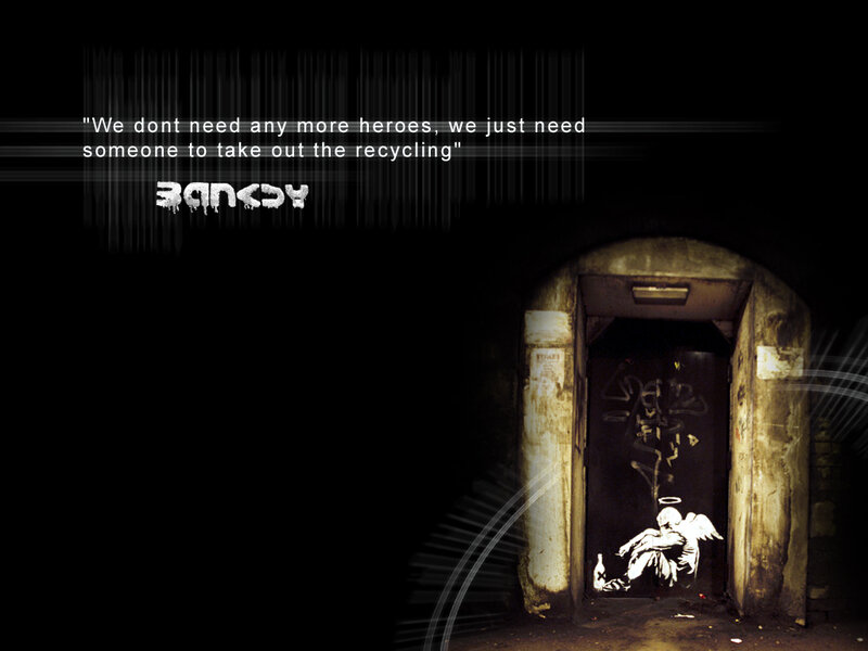 Banksy graffiti angel