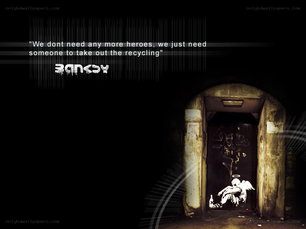 Banksy graffiti angel