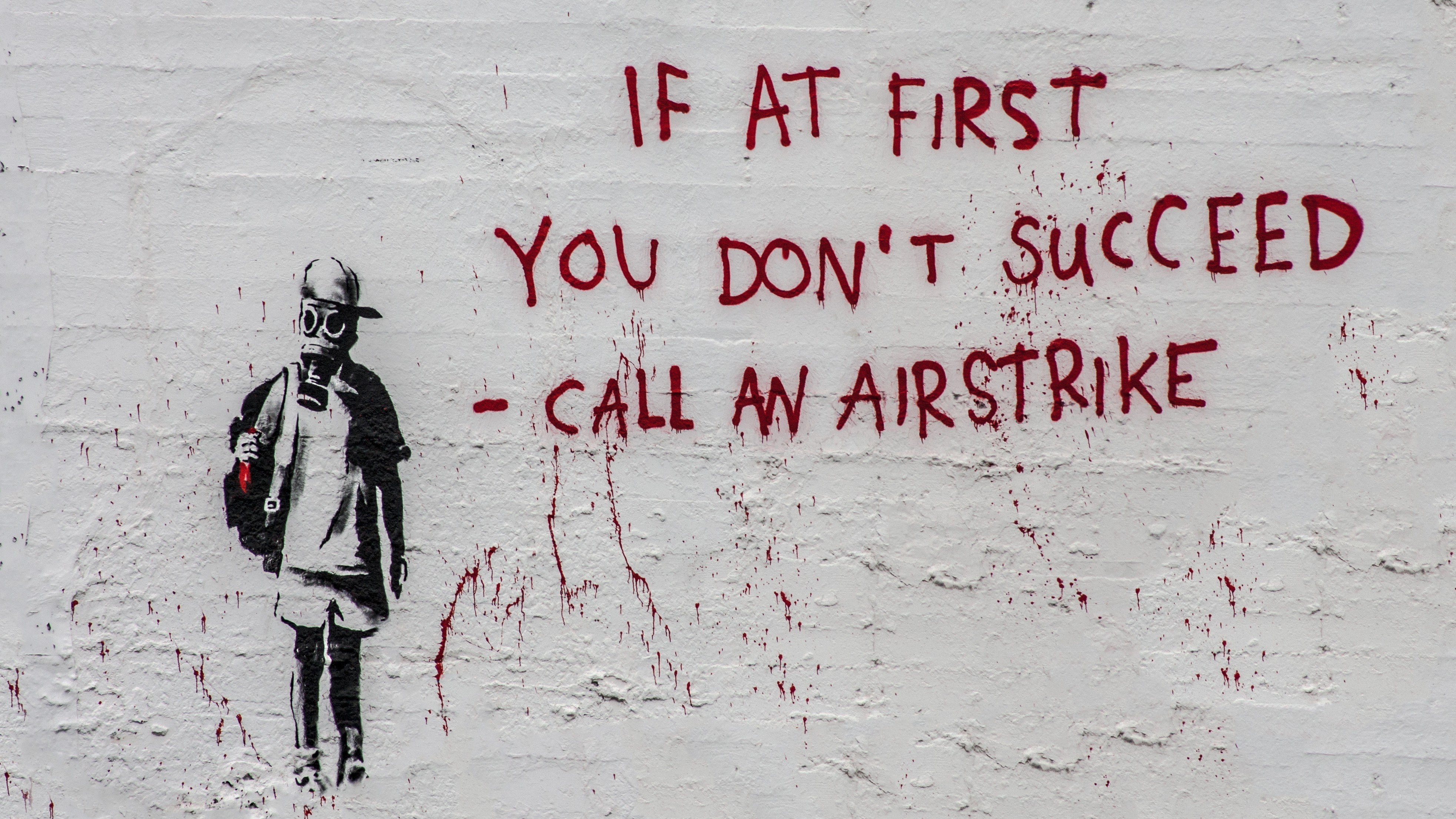 Banksy graffiti with quote