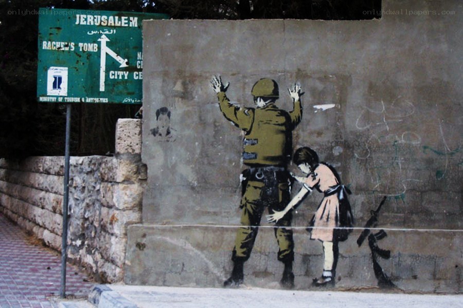 Banksy mural in Jerusalem