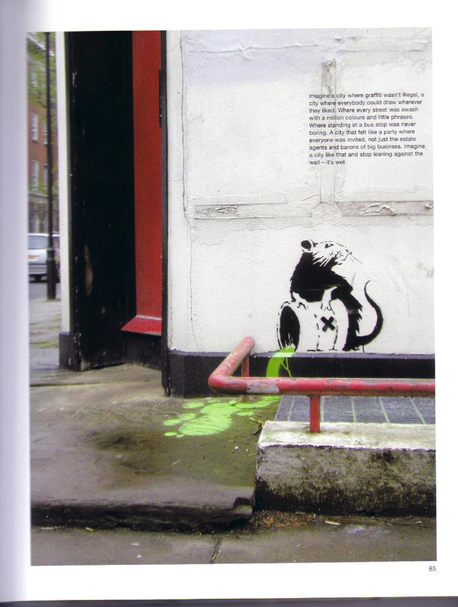 Banksy Rat Graffiti