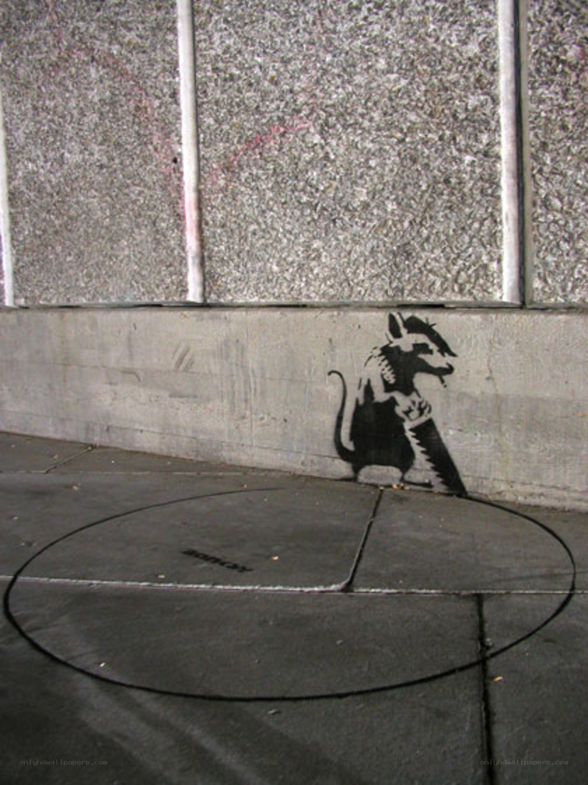 Banksy rat graffiti